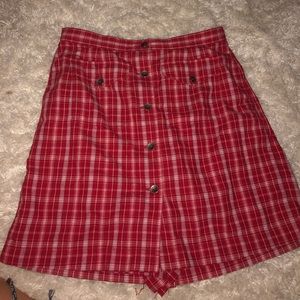 Plaid mini skirt